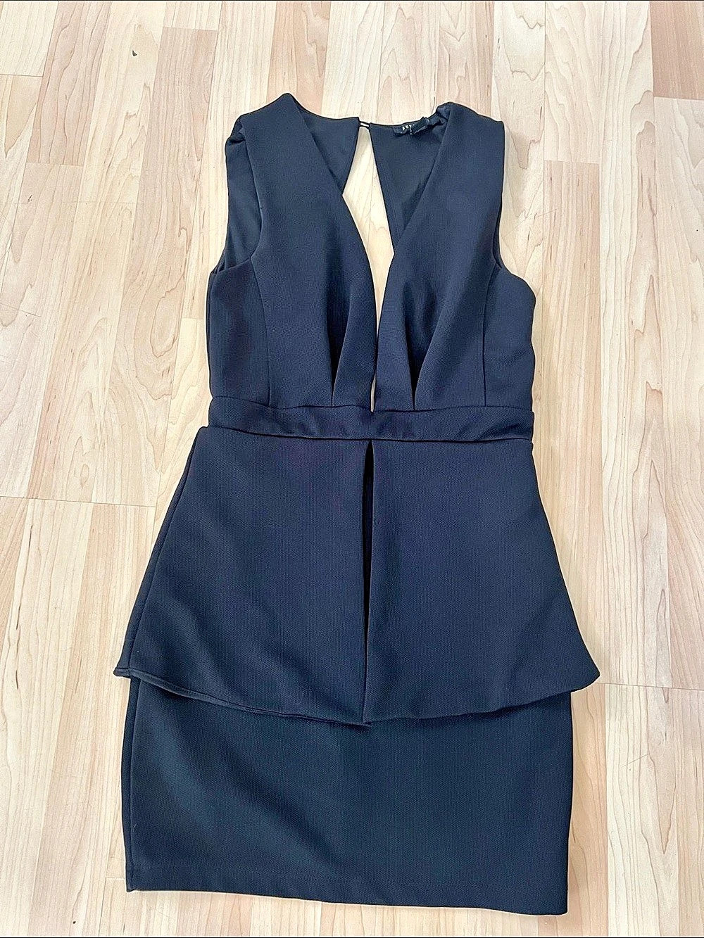 Revamped Black Mini Dress Size medium Like New